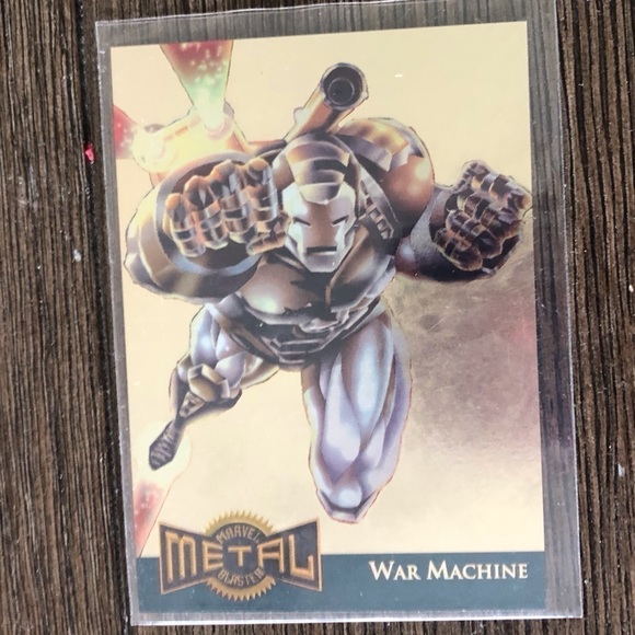1995 Marvel Metal trading card: Gold Blaster: War Machine Limited Edition 17/18 - Picture 1 of 2